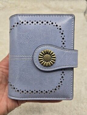 Sendefn Small Women Wallet Genuine Leather Bifold RFID Blocking Card Holder